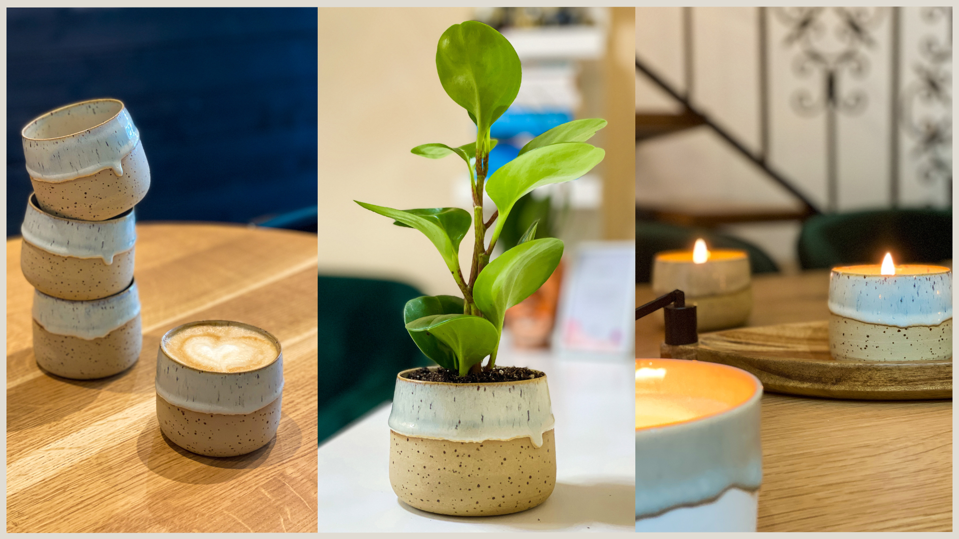 Descoperă lumânările Cozy Flame naturale din ceară de soia, handmade în recipiente reutilizabile din ceramică cu posibilitate de Refill!